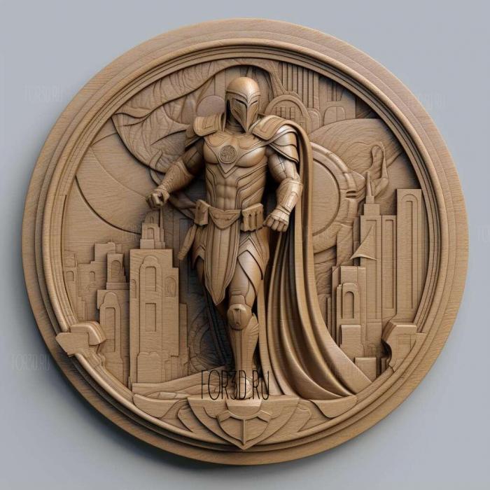 City of Heroes 1 stl model for CNC